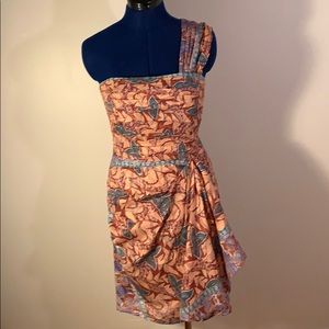 One shoulder fitter dress